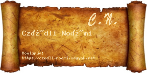 Czédli Noémi névjegykártya
